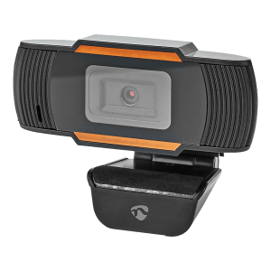 Nedis FullHD Webkamera, fix fókusz, mikrofon, USB, fekete (WCAM100BK)