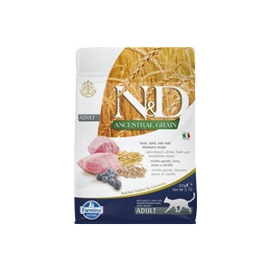  N&amp;D Cat Ancestral Grain bárány, tönköly, zab&amp;áfonya adult 300g