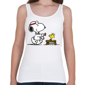 PRINTFASHION Snoopy és Woodstock - Női atléta - Fehér
