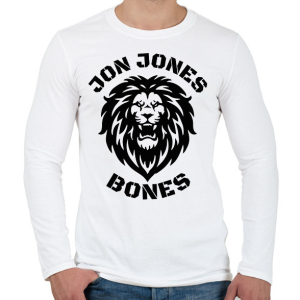 PRINTFASHION Jon Jones Bones - Férfi hosszú ujjú póló - Fehér