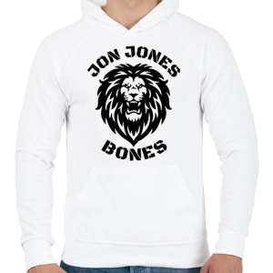 PRINTFASHION Jon Jones Bones - Férfi kapucnis pulóver - Fehér