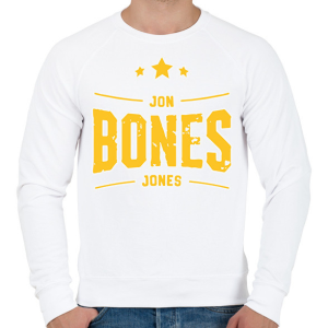 PRINTFASHION Jon Bones Jones - Férfi pulóver - Fehér