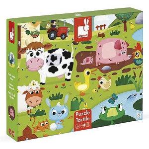  Janod Farm állatok tapintós puzzle 20 db (J02772)