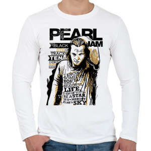 PRINTFASHION Pearl Jam - Férfi hosszú ujjú póló - Fehér