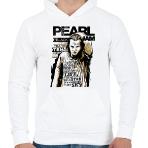 PRINTFASHION Pearl Jam - Férfi kapucnis pulóver - Fehér