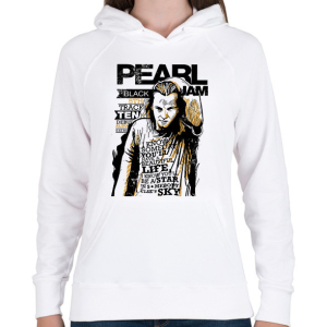 PRINTFASHION Pearl Jam - Női kapucnis pulóver - Fehér