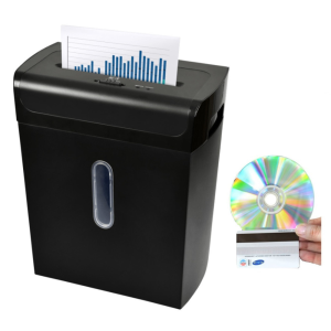 Office Monolight Office LUS-144 fekete 20L gyűjtőkosaras A4 300W keresztvágós (5 × 16 mm konfetti) iratmegsemmisítő CD és bankkártya vágóval