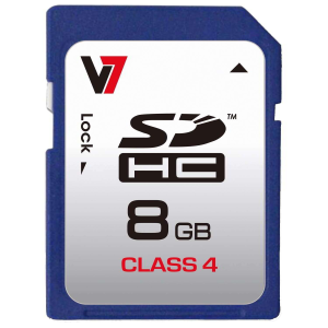 V7 - 8GB SD CARD CL4 RETAIL - VASDH8GCL4R-2E