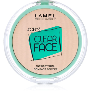 LAMEL OhMy Clear Face kompakt púder antibakteriális adalékkal árnyalat 405 Sand Beige 6 g
