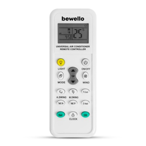 bewello univerzális légkondicionáló távirányító - 1000 az 1-ben - 2 x aaa - fehér bw4008