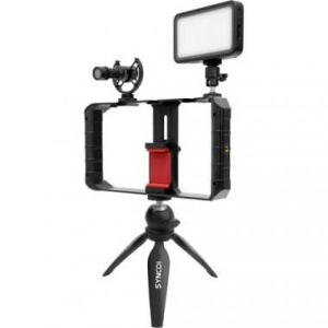 SYNCO Vlogger Kit 1 vlogging szett okostelefonokhoz, mikrofon, LED, mini állvány, mobiltelefon cage (SY-VKIT-1)