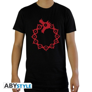 Abysse Corp. The Seven Deadly Sins &quot;Emblems&quot; fekete férfi póló, XXL méret