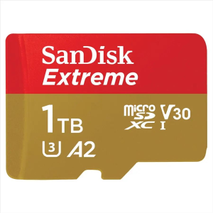 Sandisk 1TB microSDXC Sandisk Extreme 190 MB/s & 130 MB/s A2 C10 V30 UHS-I U3 + SD adapter (SDSQXAV-1T00-GN6MA / 121590) (SDSQXAV-1T00-GN6MA / 121590)
