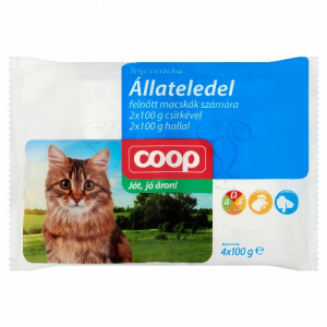 PARTNER IN PET FOOD HUNG.KFT Coop teljes értékű állateledel felnőtt macskák számára szószban 4 x 100 g