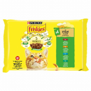Nestlé hungária kft Friskies szószban marhával/csirkével/tonhallal/tőkehallal macskaeledel 4 x 85 g (340 g)
