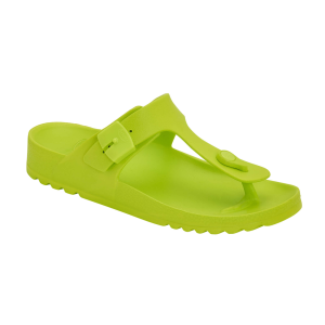 Health And Fashion Shoes Scholl Bahia Flip-Flop-Lime-Női strandpapucs 40
