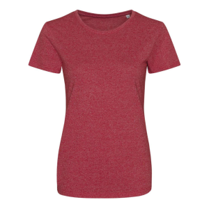 Just Ts Női márga hatású rövid ujjú póló, Just Ts JT030F, Space Red/White-XS