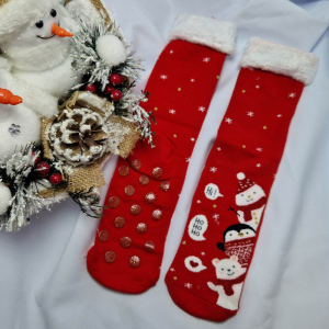  Mikulásos-Karácsonyi női vastag csúszásgátlós zokni 38-41
