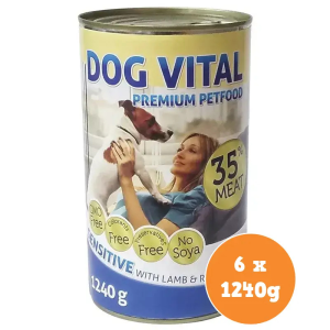 DOG VITAL Sensitive konzerv bárány, rizs 6x1240g