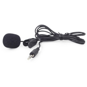 Gembird mic-211b fekete felcsíptethet&#337;s mikrofon mic-c-01