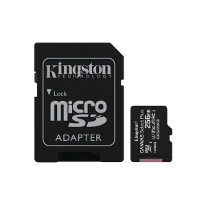 Kingston memóriakártya 256gb (microsdxc canvas select plus - class 10, uhs-1, a1) + sd adapter sdcs2/256gb