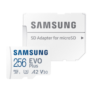Samsung memóriakártya 256gb (microsdxc evoplus blue - class 10, uhs-1) + sd adapter mb-mc256ka-eu