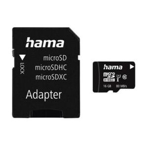 Hama Memóriakártya HAMA microSDHC 16 GB + adapter