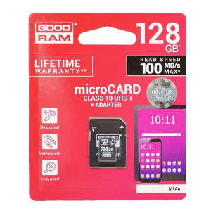 Goodram 128 GB MicroSDXC Card (100 MB/s, Class 10)
