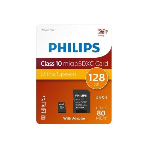 Philips 128 GB MicroSDXC Card (Class 10, U1)