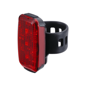 BBB Cycling kerékpáros hátsó lámpa BLS-147 Spot, 4 lumen, 3 mód, micro USB tölthető 300mAh akku, gumis felfogatással