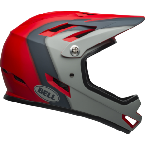 Bell Sanction fullface kerékpáros sisak [matt piros / szürke / ezüst, 55-57 cm (M)]