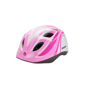BikeFun Fejvédő sisak sisak BIKEFUN JUNIOR S pink/fehér 48-52 cm kerékpáros