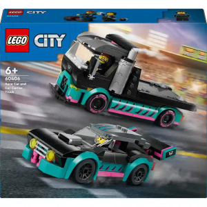 LEGO City Versenyautó és autószállító teherautó 60406