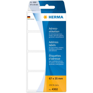 HERMA Etiketten endlos weiß 67x35 mm Papier matt 250 St. (4302)