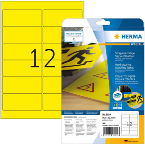 HERMA Signal-Etiketten A4 99,1x42,3 mm gelb Folie 300 St. (8029)