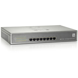 Level One LevelOne GEP-0821 hálózati kapcsoló Gigabit Ethernet (10/100/1000) Ethernet-áramellátás (PoE) támogatása Szürke (GEP-0821)