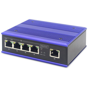 Digitus Switch Ind. 4-Port 10/100 30W PoE Unmanaged blau (DN-650107)