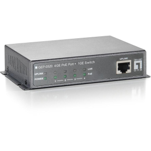 Level One LevelOne GEP-0520 hálózati kapcsoló Gigabit Ethernet (10/100/1000) Ethernet-áramellátás (PoE) támogatása Fekete (GEP-0520)