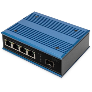 Digitus Switch Ind. 4-Port 10/100 30W PoE Unmanaged blau (DN-651131)