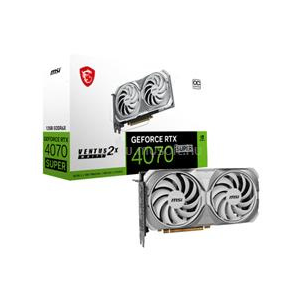 MSI Videokártya nVidia GeForce RTX 4070 SUPER VENTUS 2X WHITE 12GB GDDR6X OC (4070SPR12GVENT2XWHOC)