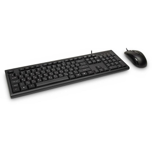 Inter-Tech Tas KM-3149R Tastatur+Maus QWERTY dt/kyril. schw. retail (88884091)