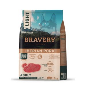  Bravery Iberian Pork Light Adult Large/Medium Breeds kutyatáp – 4 kg