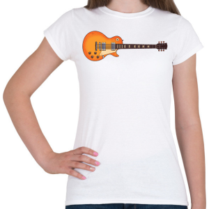 PRINTFASHION Les Paul gitár - Női póló - Fehér