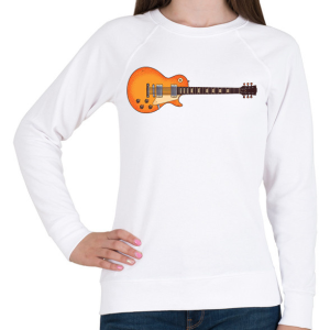 PRINTFASHION Les Paul gitár - Női pulóver - Fehér