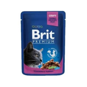  Brit Premium Cat csirke és pulyka ízesítéssel macskáknak 100g