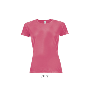SOL&#039;S raglános Női rövid ujjú sport póló SO01159, Neon Coral-XS