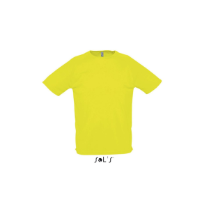SOL&#039;S raglános, rövid ujjú férfi sport póló SO11939, Neon Yellow-M