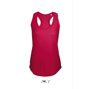 SOL&#039;S Női ujjatlan sporthátú trikó SO00579, Red-XL
