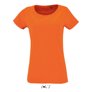 SOL&#039;S organikus környakas Női rövid ujjú póló SO02077, Orange-L