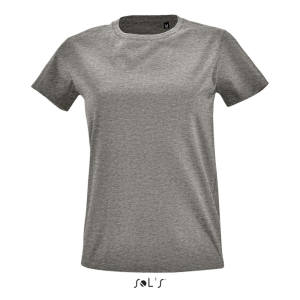 SOL&#039;S IMPERIAL FIT kreknyakú rövid ujjú Női póló SO02080, Grey Melange-XL